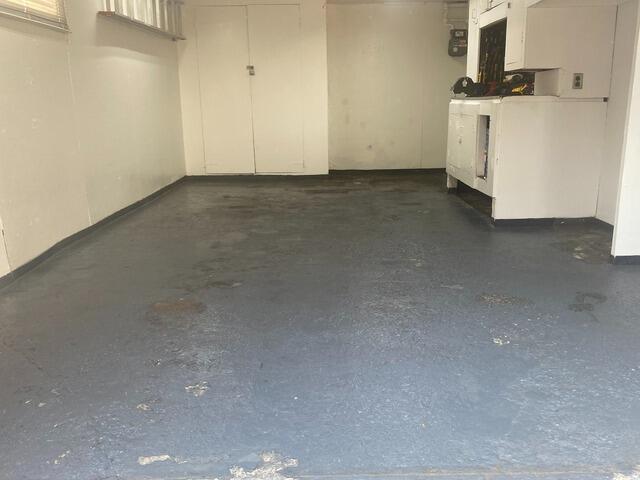 Failed epoxy garage flooring