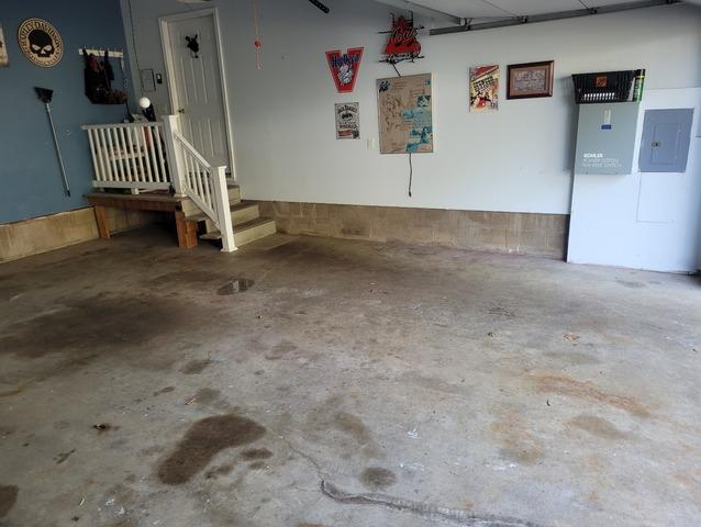 Oil Stained Garage Floor