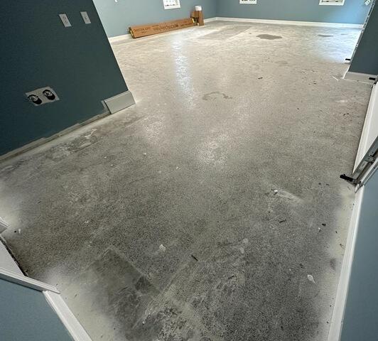 Dingy concrete flooring