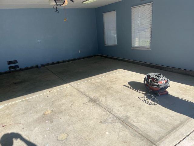 Bare garage concrete