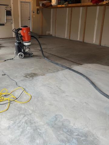 Bare concrete floor coating