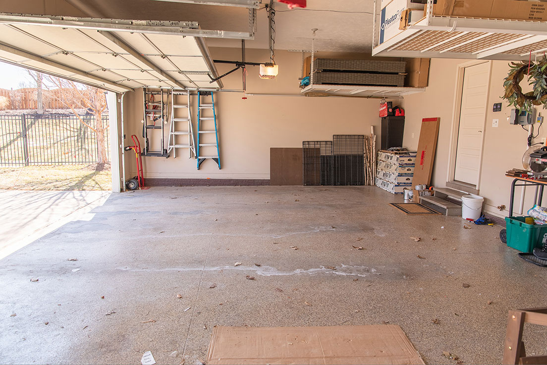 garage floor before new garage floor coating | Hello Garage