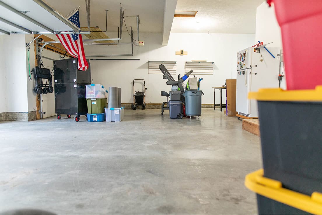 garage floor before new garage floor coating | Hello Garage