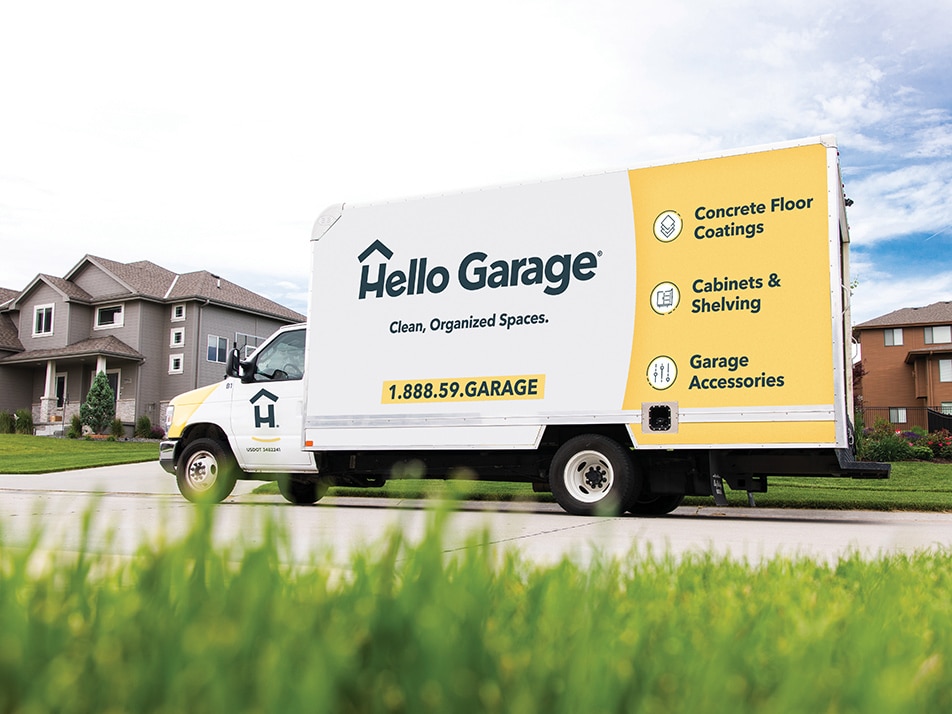 Hello Garage truck on the street | Hello Garage